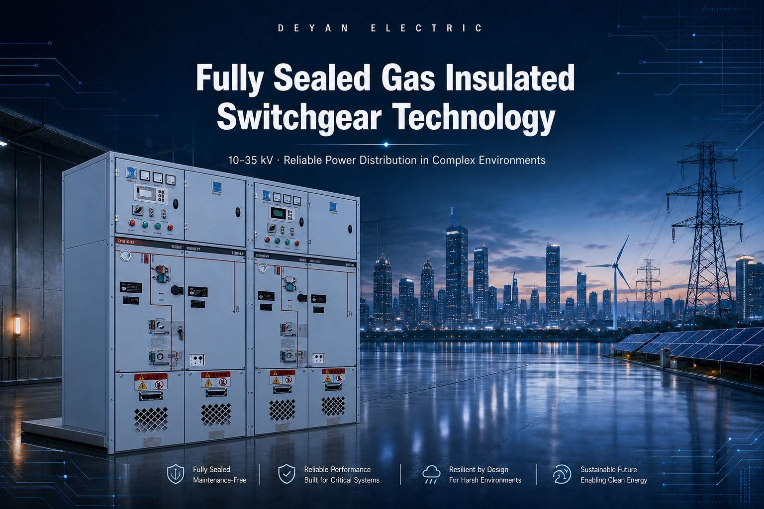 Visiškai sandarių dujų izoliuotų skirstomųjų įrenginių technologija, užtikrinanti patikimą energijos paskirstymą sudėtingose ​​​​aplinkose